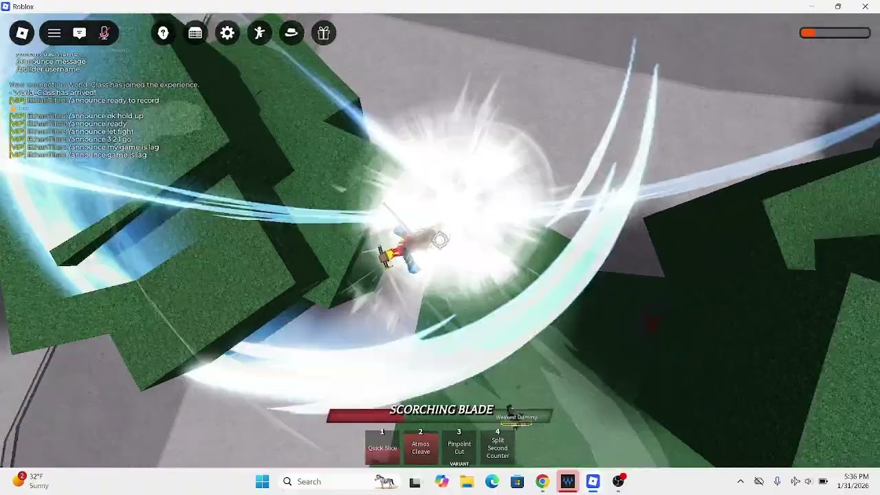I 1v1 my friend in roblox the strongest battlegrounds ( game was kinda lag )
