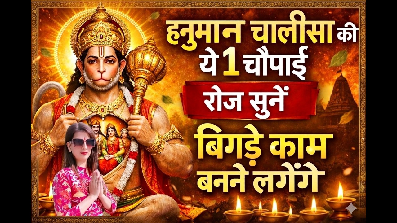 हनुमान चालीसा की ये 1 चौपाई रोज़ सुनें – बिगड़े काम बनने लगेंगे|Hanuman Chalisa |#hanumanji #bhakti