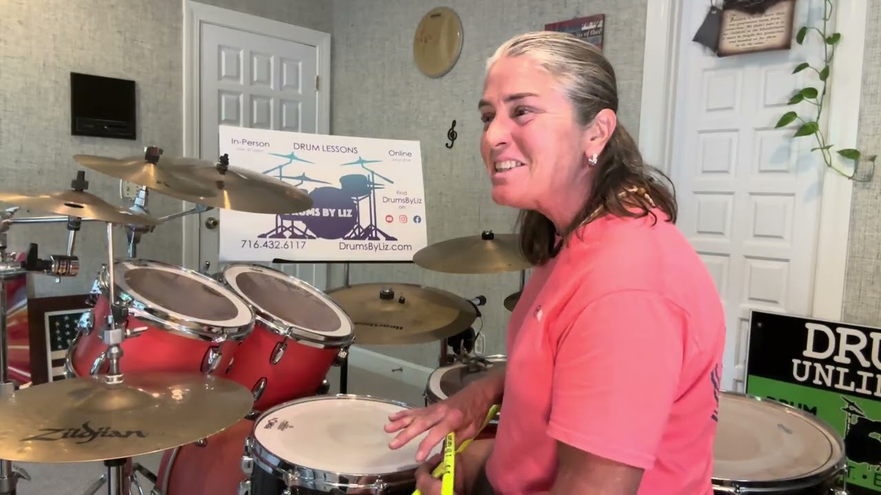 A Syncopated Broken Drum Groove with a Displaced 6 Pattern Fill-in!#drums #drumming #DrumsByLiz