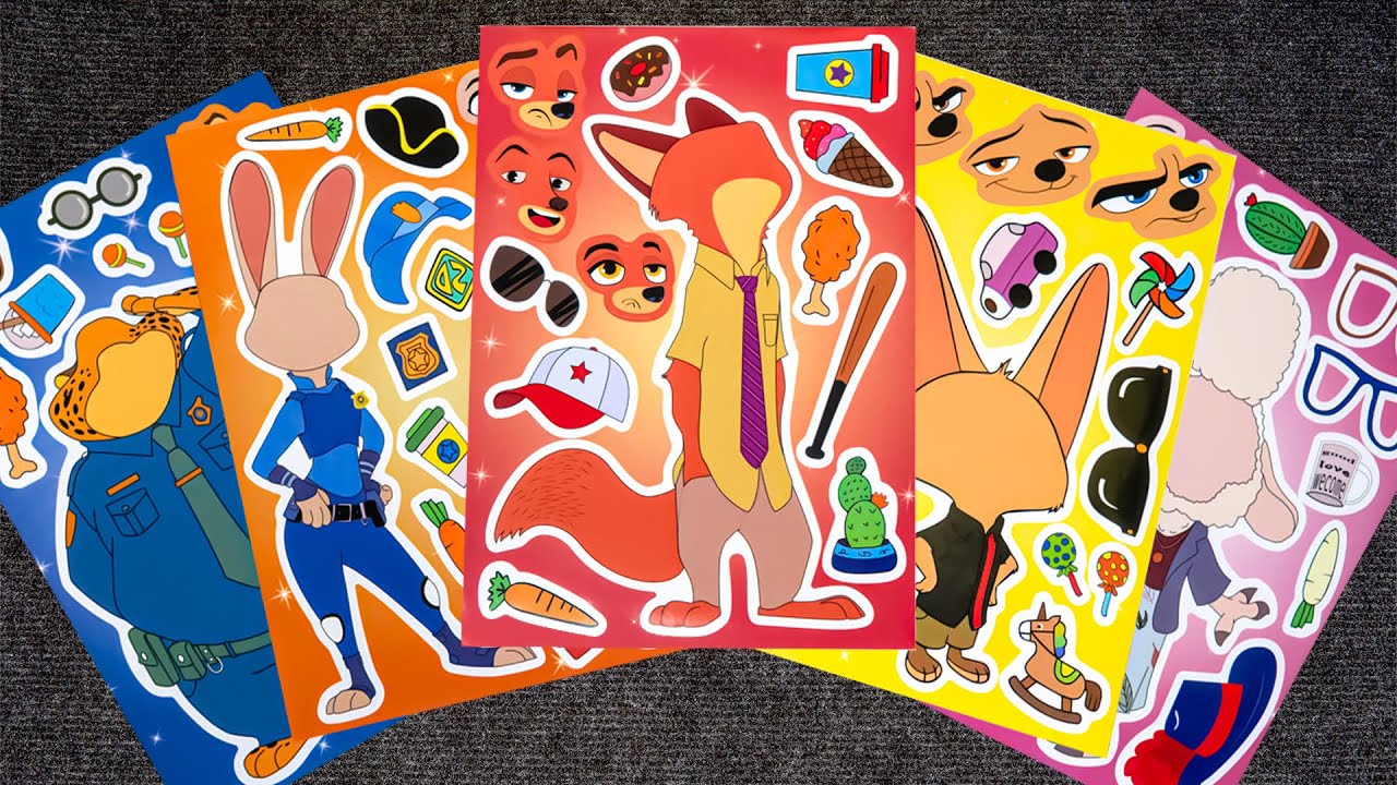 Oddly Satisfying Disney ZOOTOPIA 2 Sticker book 💙 with Judy Hopps & Nick Wilde Return | ASMR Paper