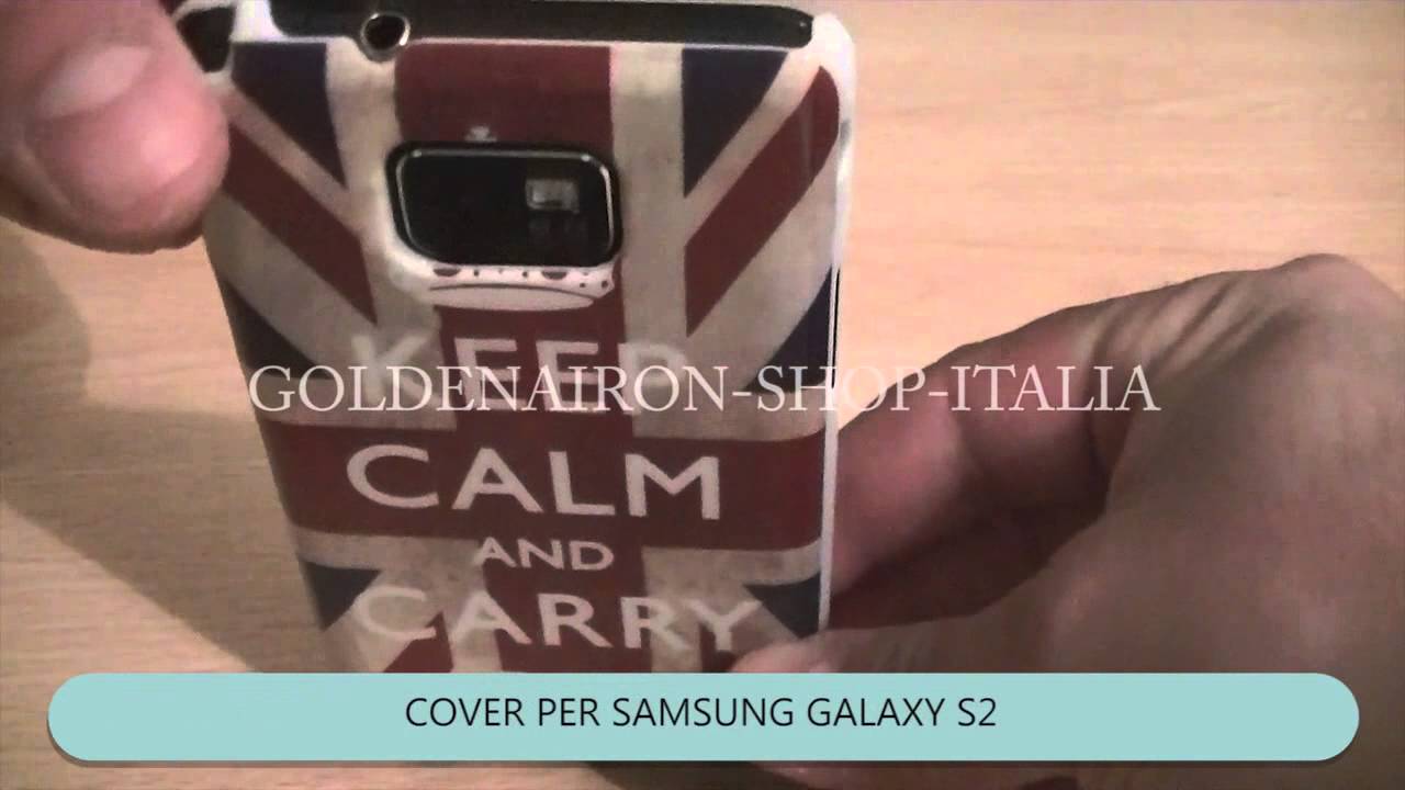 COVER CASE SAMSUNG GALAXY S2 I9100 CUSTODIA RIGIDA BANDIERA INGLESE KEEP CALM