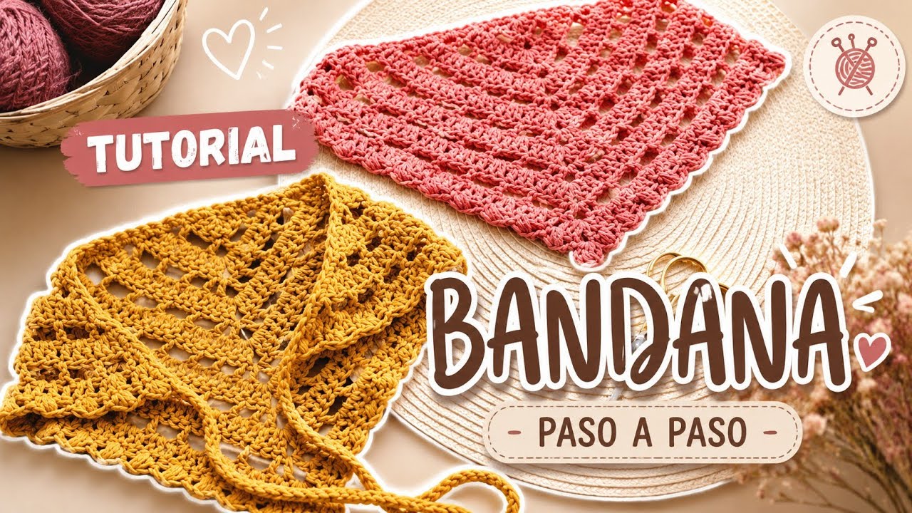 BANDANA  a crochet. TUTORIAL FACIL Y RAPIDO 🙌🏻 Ideal para VENDER 🤑