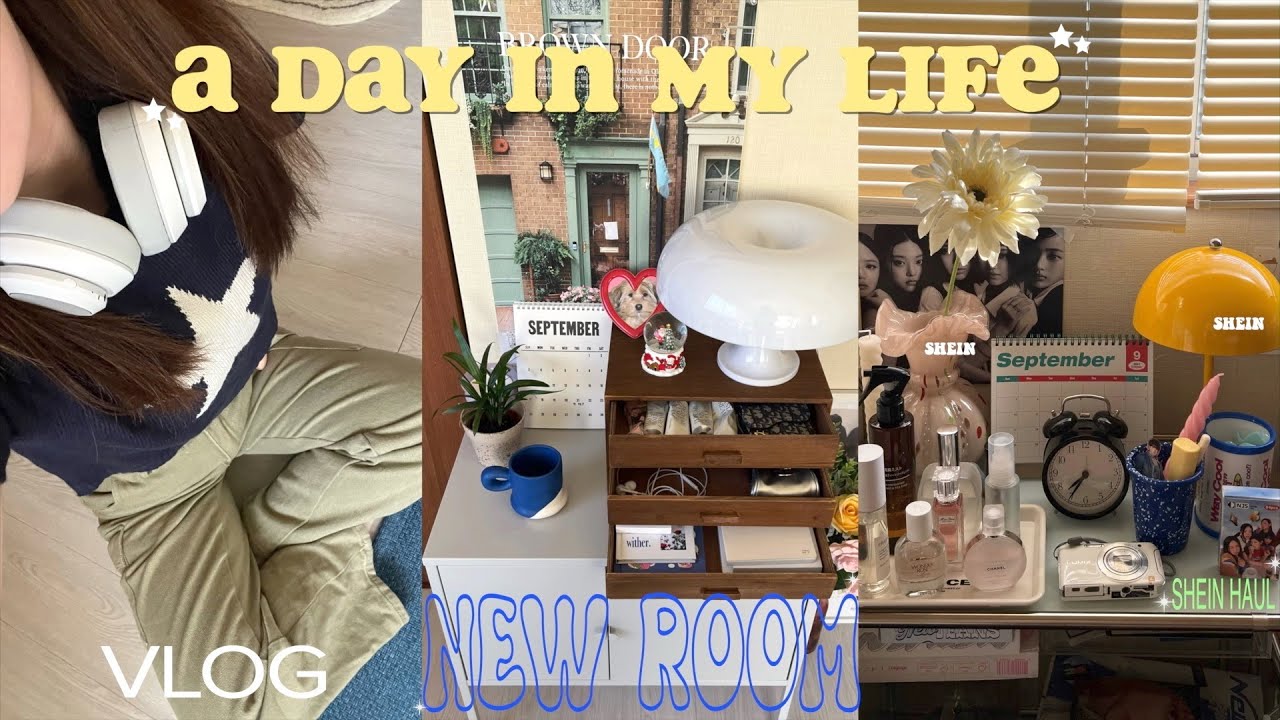 \VLOG/新しいインテリアが沢山届いて部屋の模様替えをした日常_SHEIN購入品/理想の部屋に近づく…ドンキ,ZOZOHAUL