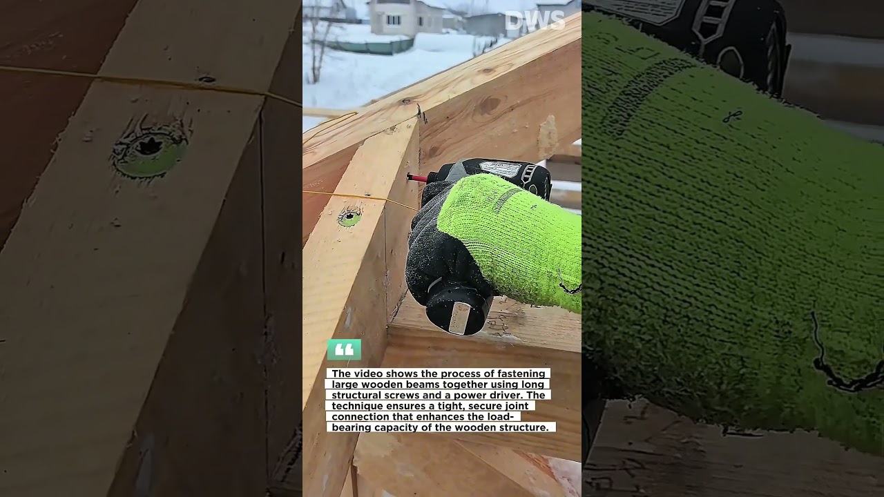 Strong Timber Frame Joint Installation Using Structural Screws