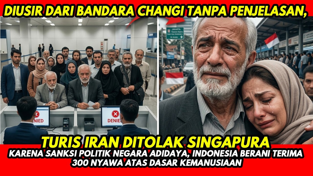 DITOLAK OLEH SINGAPURA,300 TURIS IRAN INI JUSTRU DISAMBUT HANGAT DI INDONESIA SAMPAI BANJIR AIR MATA