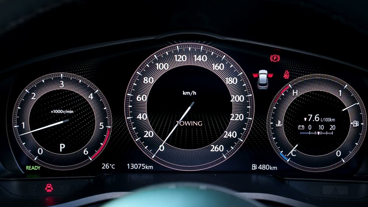 Mazda CX-60 3.3L Diesel | Speedometer Display in All 4 Mi-Drive Modes (Mazda Intelligent Drive)