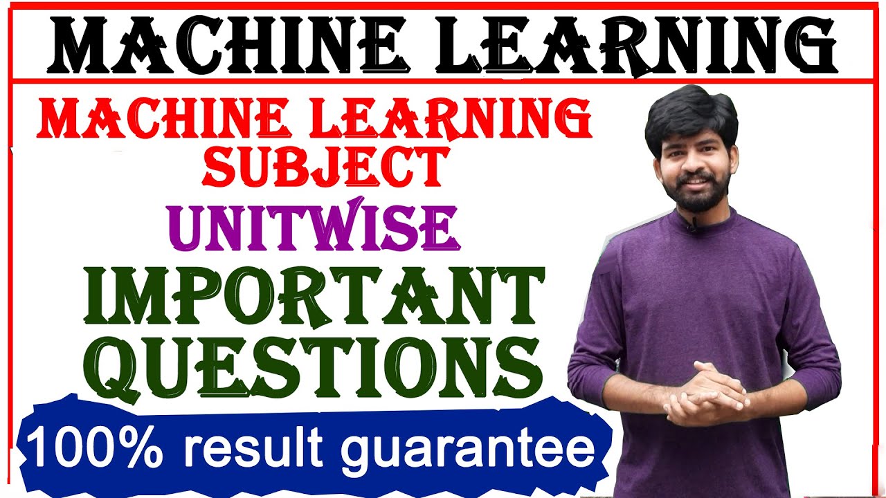 machine learning subject unit wise important question | jntuh | btech | ml subject imp questions