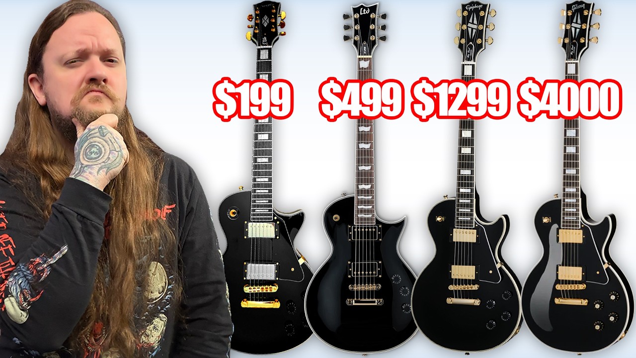 I Tried 4 Different Les Paul Customs, From Cheap to REAL