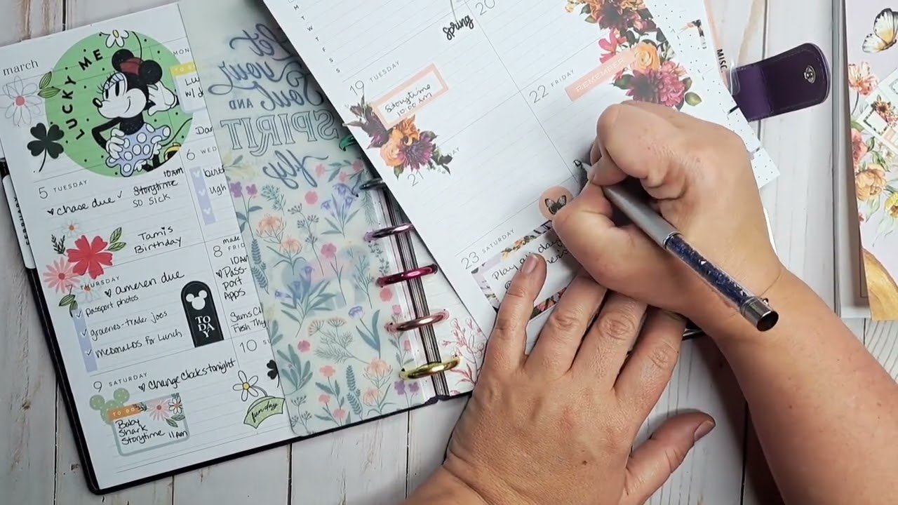 Decorate & Plan With Me Featuring Rongrong Just Bloom Stickers | March 18, 2024