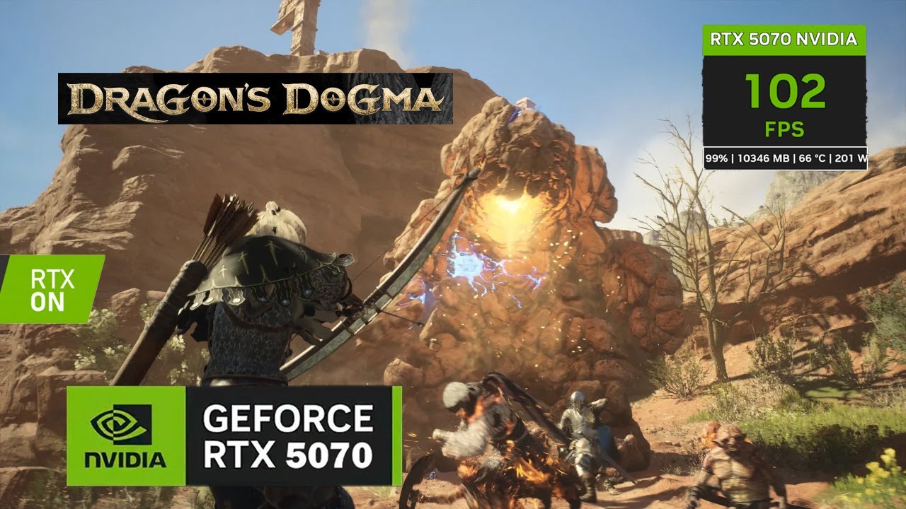 Dragons Dogma 2 | RTX 5070 | DLSS 4.5 | 1440p, 4K con Ray tracing. #rtx5070 #dlss4 #pc