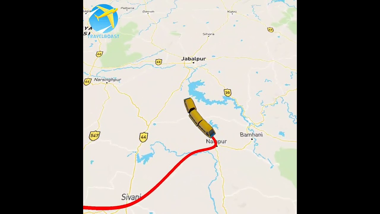 11755 | Itwari Rewa Express Route इतवारी रीवा एक्सप्रेस रूट #shorts