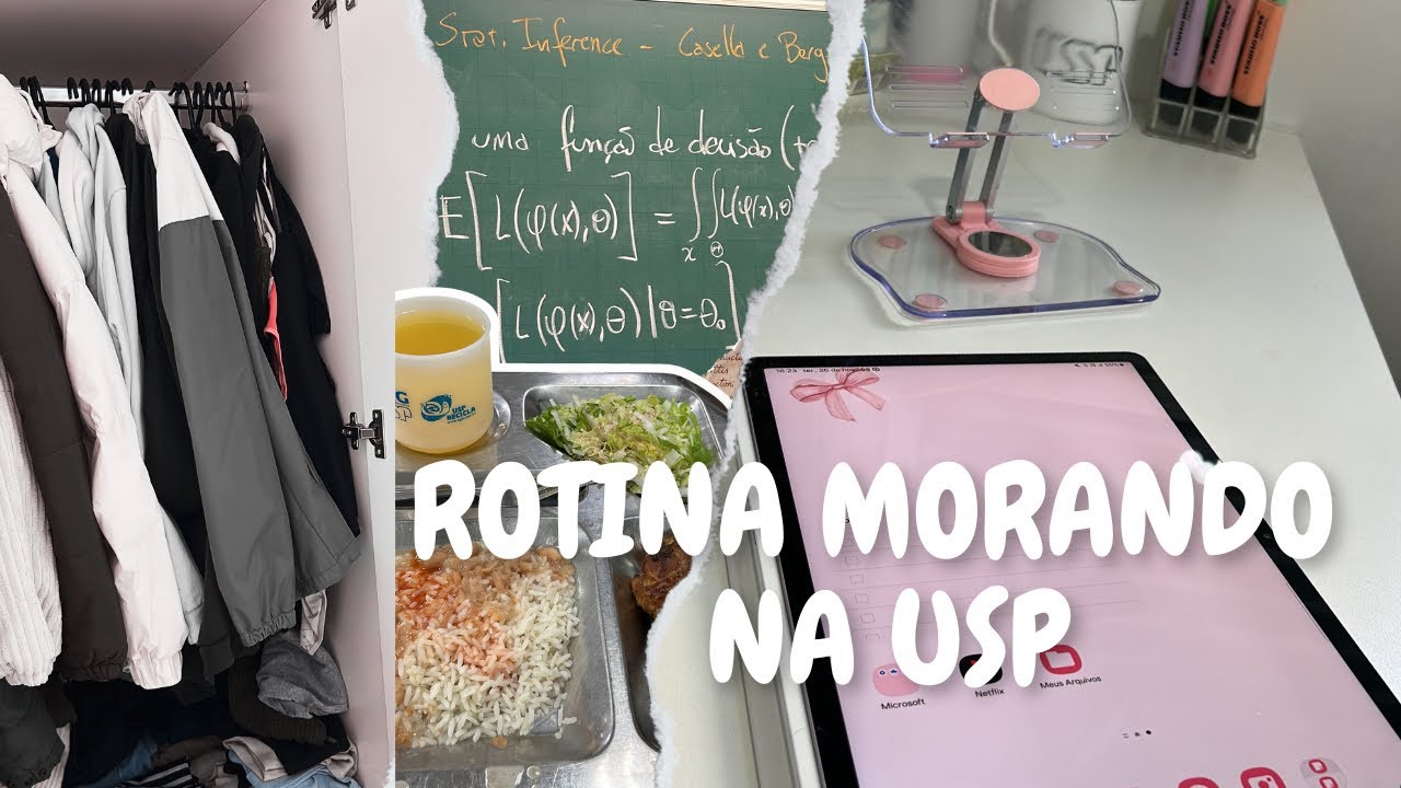 rotina morando na usp, feriado, aula, bandejão, lavando roupas