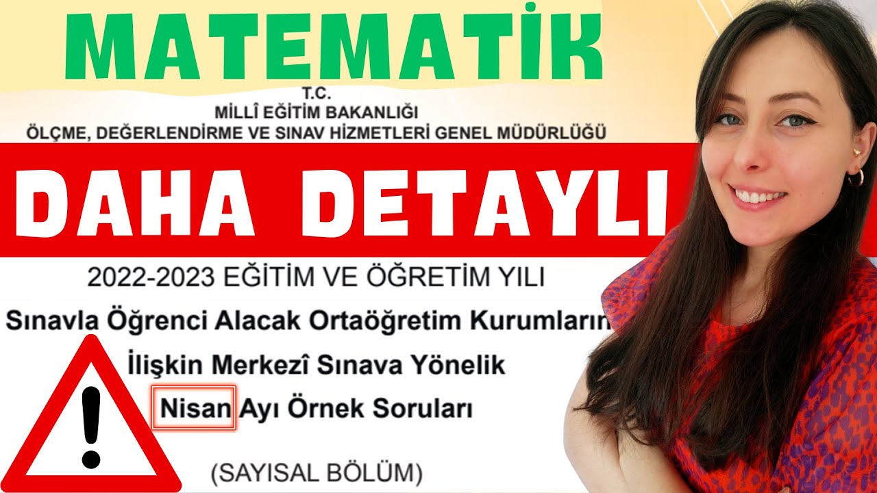 NİSAN AYI ÖRNEK SORULARI 2023 SAYISAL BÖLÜM -  MATEMATİK SORULARI ÇÖZÜMLERİ