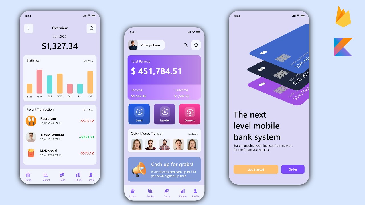 Build a Banking app in Android Studio Project with Kotlin & Firebase