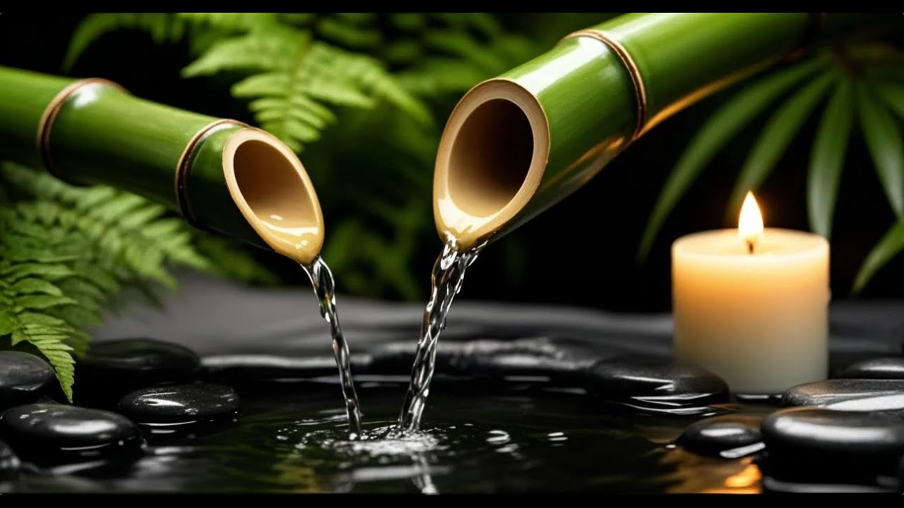 Calm Relaxation Music 🌿 Bamboo Water Fountain for Sleep & Meditation