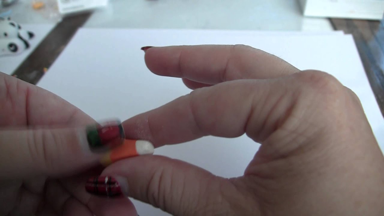 Charm Sized Candy Corn Tutorial, Polymer Clay Halloween Tutorial