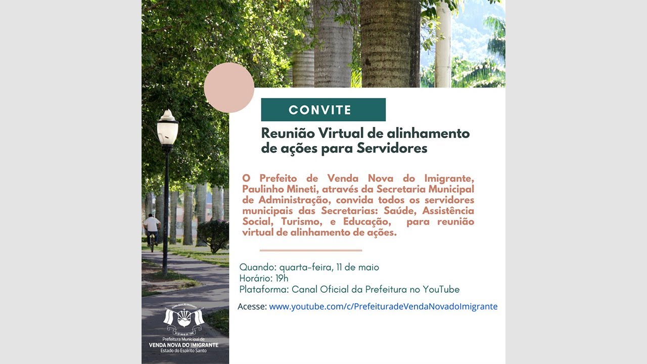 Reunião Virtual de alinhamento de ações para Servidores