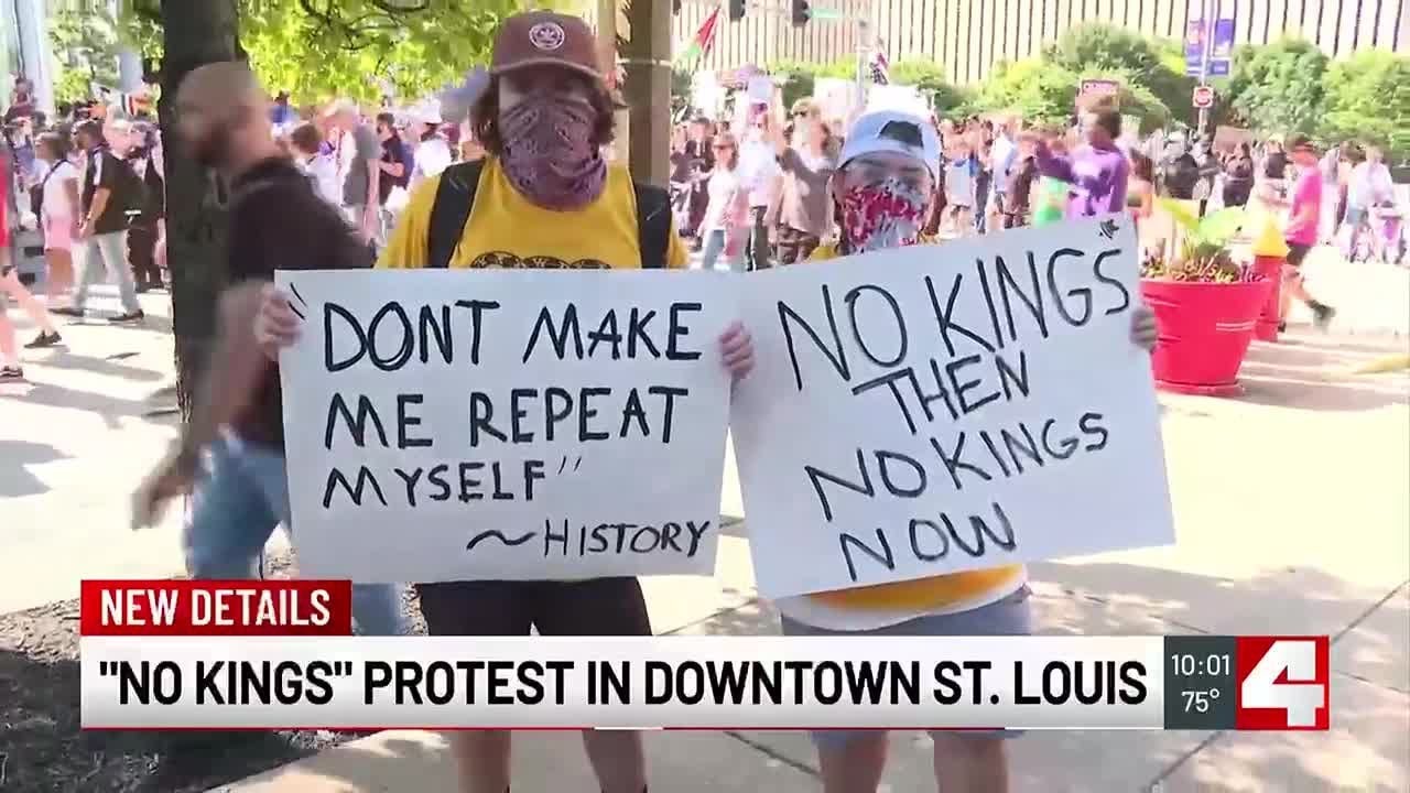Thousands march in &lsquo;No Kings&rsquo; protest in downtown St. Louis