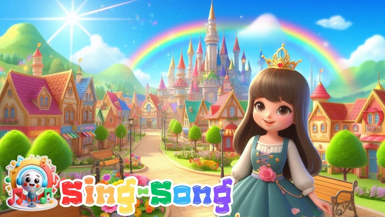 🌈 Rainbow Town Adventure |🎵 Colorful Kids Song | Fun and Magic for Children | Sing-Song