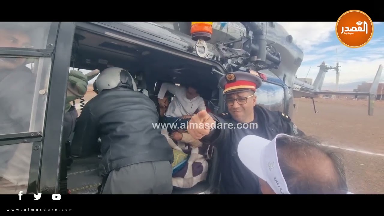 الحوز..تدخل مروحية الدرك الملكي لإنقاد إمرأة حاصرتها الثلوج بجبال جماعة إمكدال