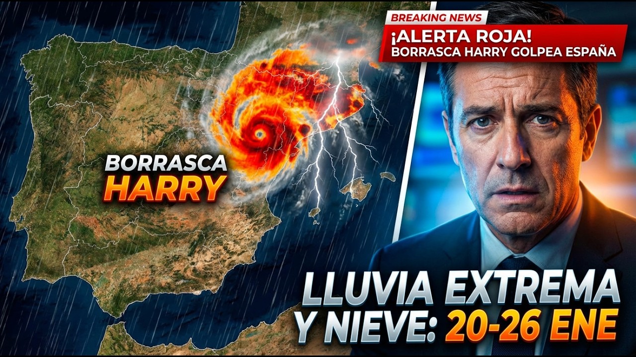 🚨 URGENTE: La Borrasca Harry GOLPEA España ⛈️ ¿Nieve en cota baja y Olas de 12 Metros?