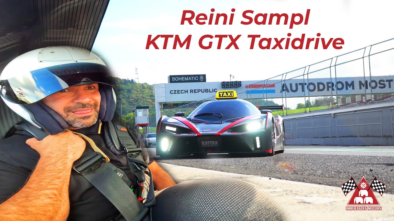 Lamborghini Owner first time in Real Race Car - Reini Sampl - KTM GTX - Race Taxi - Autodrom Most