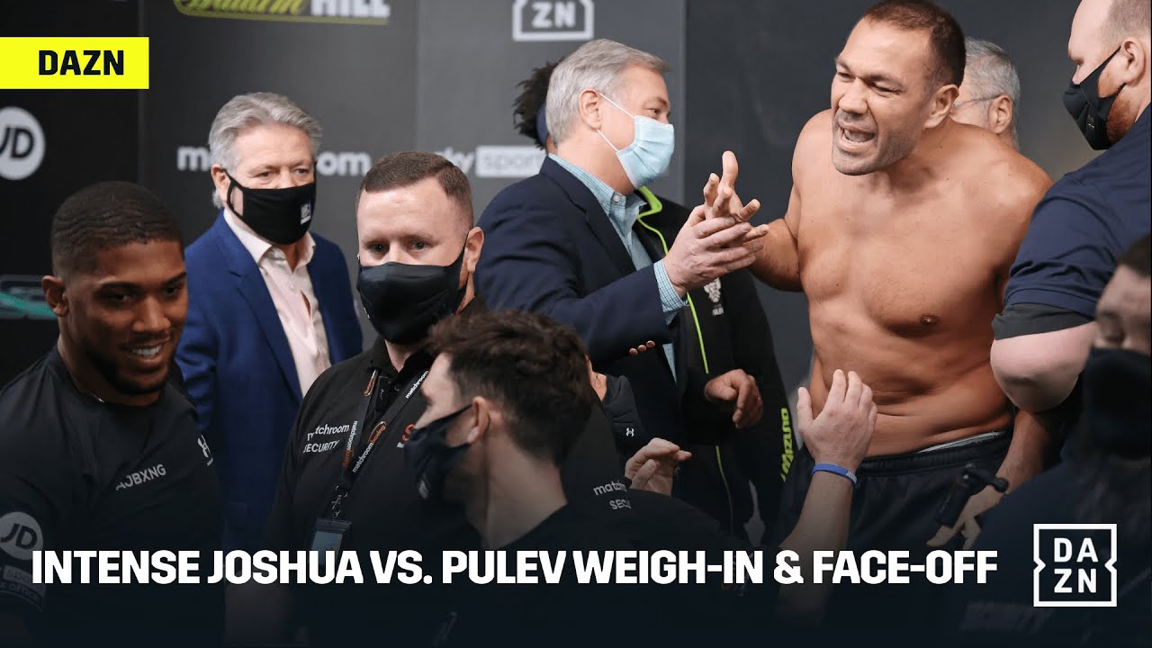 WILD Scenes As Anthony Joshua & Kubrat Pulev Have INTENSE Weigh-In & Face-Off