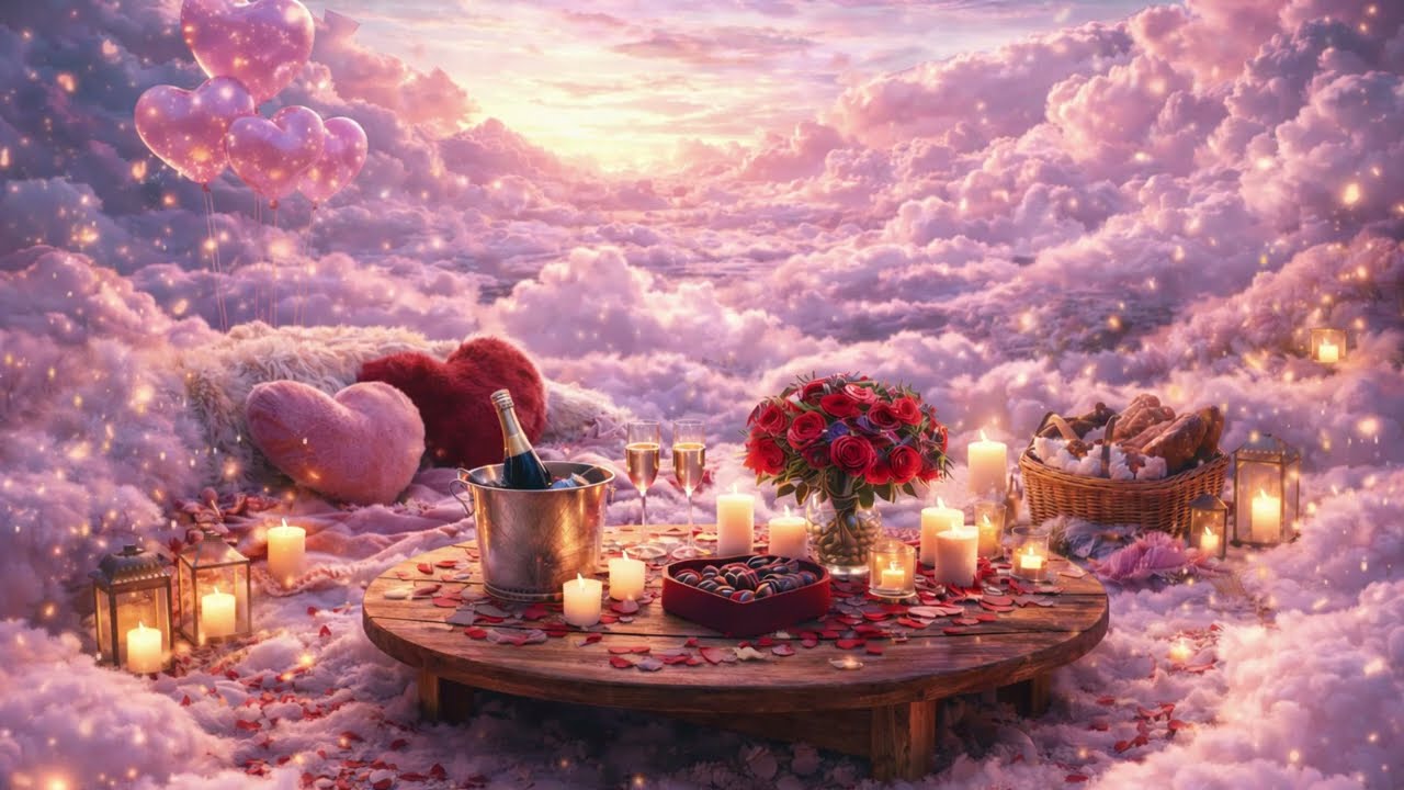 Romantic Sky Picnic Ambience ☁️ Love & Dreamy Clouds for Relax & Sleep
