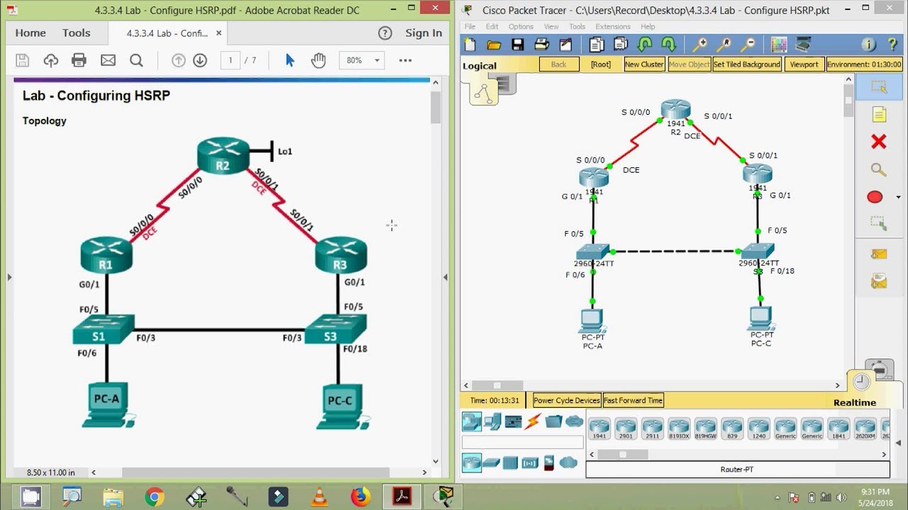 4.3.3.4 Lab - Configure HSRP