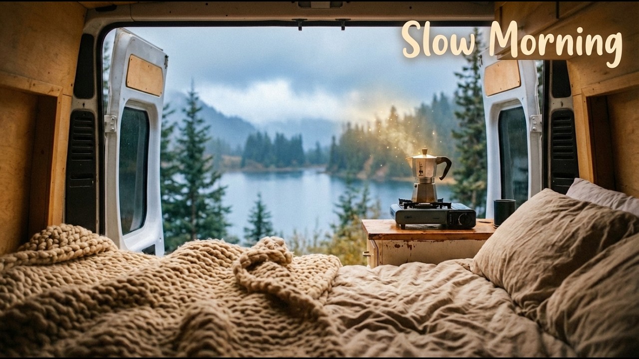 Waking up in the Woods 🌲 Cozy Van Life Morning (1 Hour)