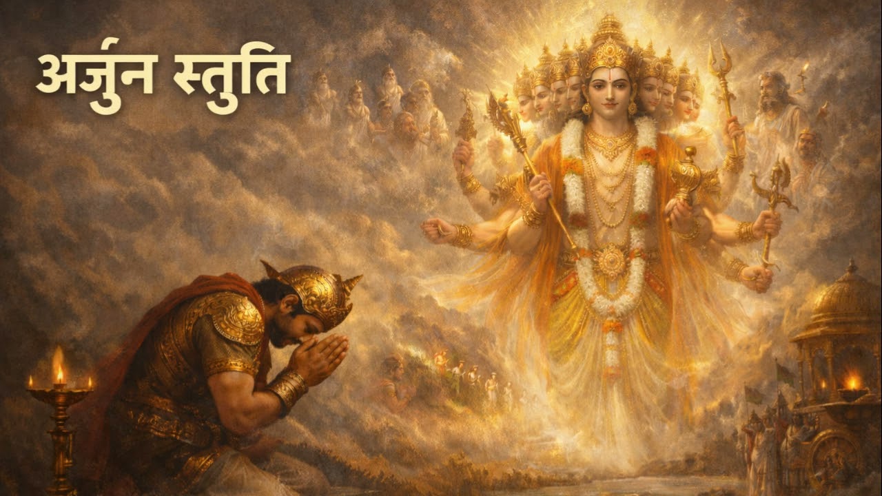 Arjuna Stuti | Bhagavad Gita Chapter 11 Verses 41-44 | Gujarati Meaning