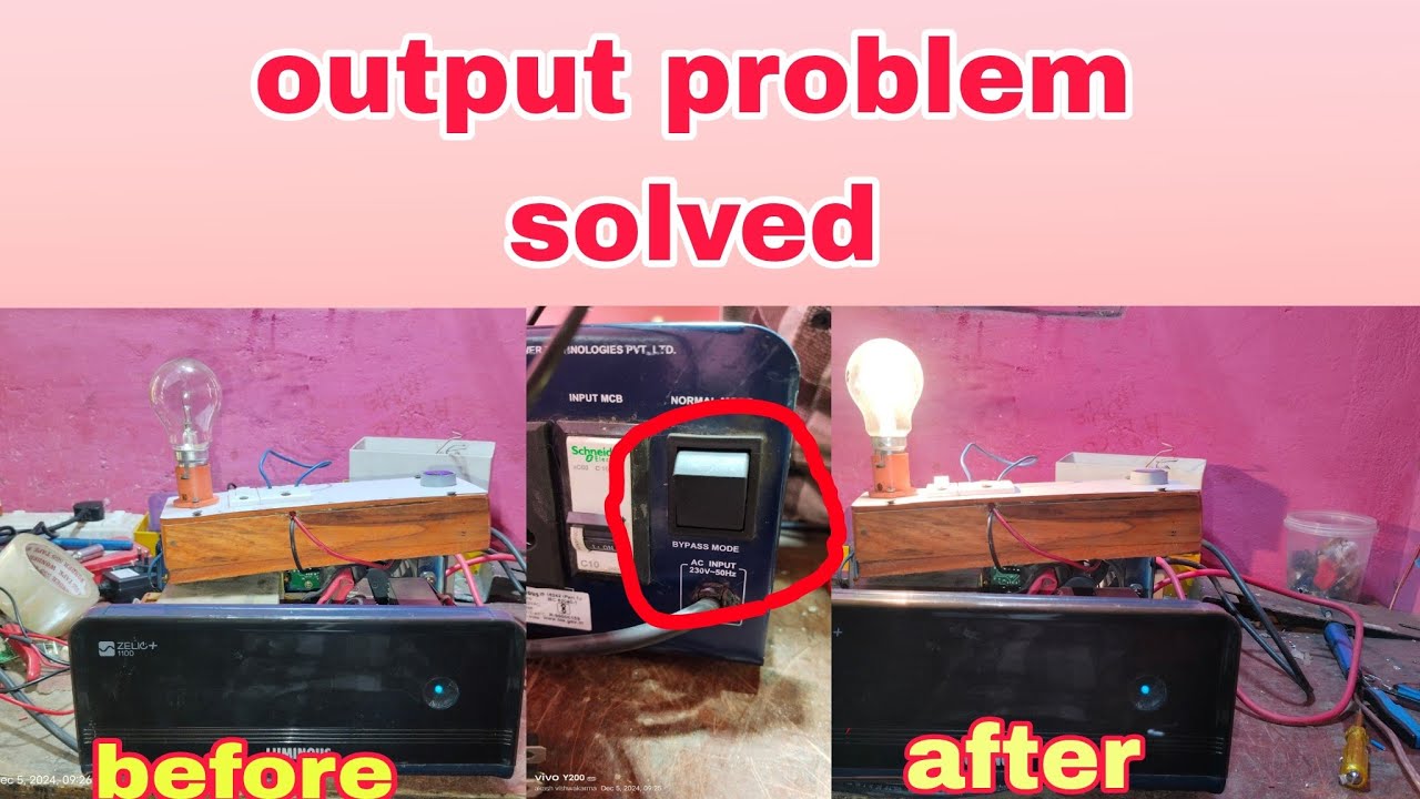 Luminous Zelio + 1100 Va Output Problem | Akash Electronic |