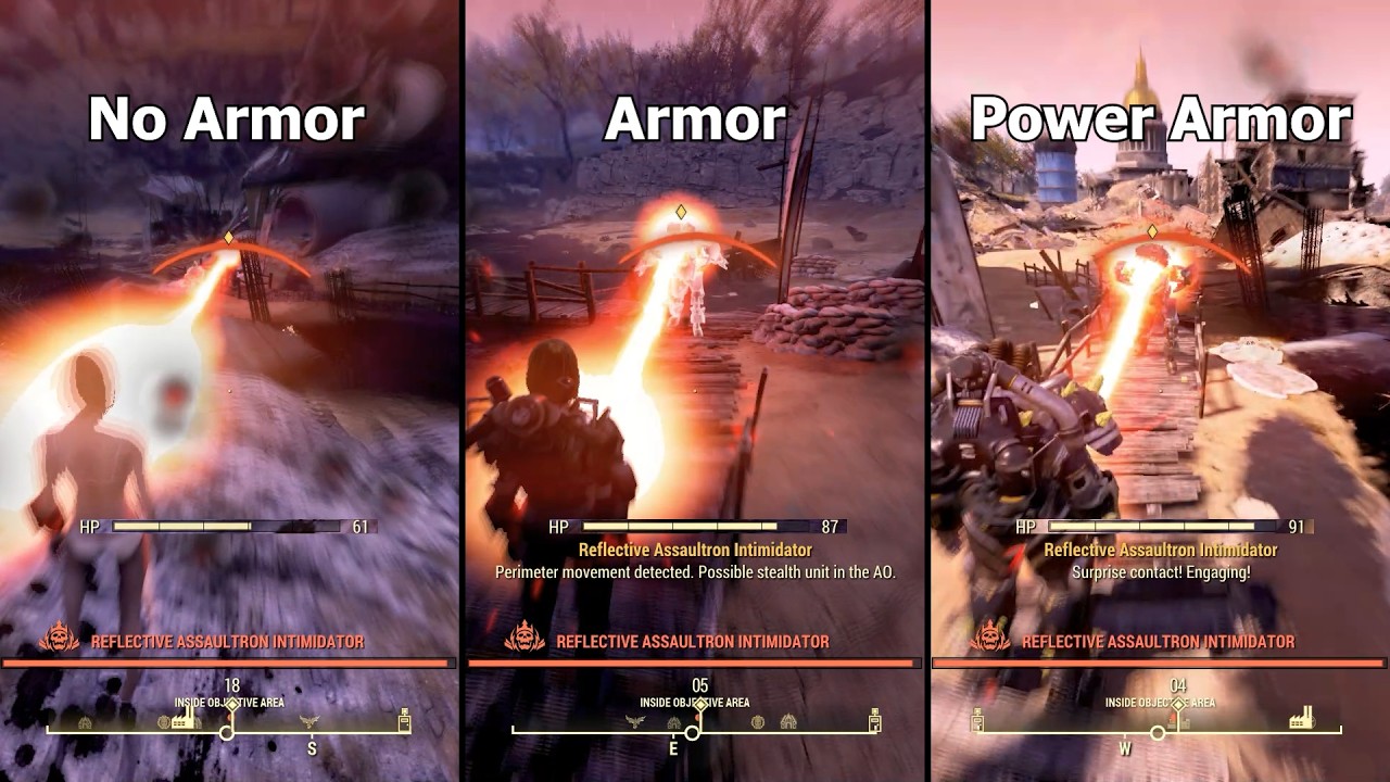 Fallout 76 - Armor vs Power Armor Damage Resistance Comparison