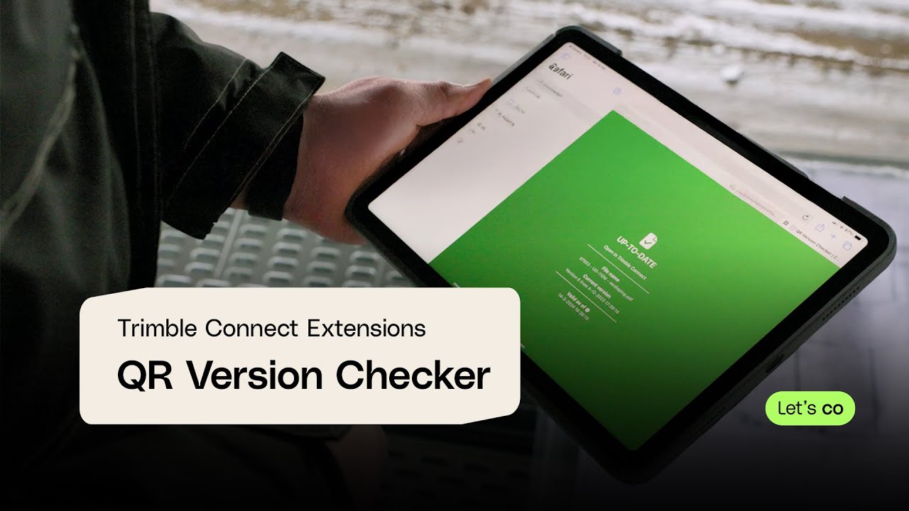 QR Version Checker - Instruction Video | Trimble Connect Extensions