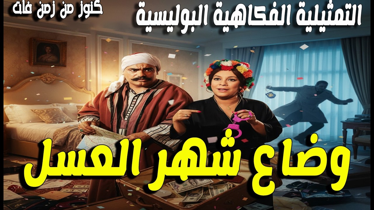 التمثيلية البوليسية الفكاهية وضاع شهر العسل محمد رضا - سامى سرحان - نبيلة السيد - محمود التونى