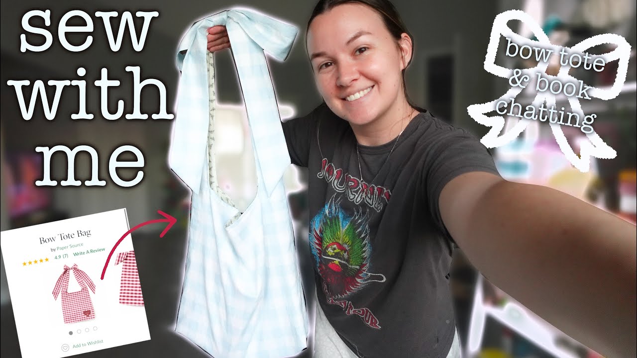 Sew with Me 🌟 sewing the Barnes & Noble Bow Book Tote 🧵💝📖 sewing and chatting books 