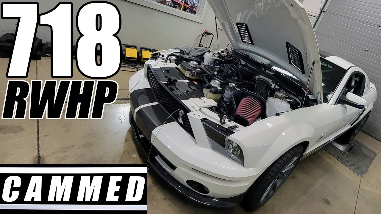 2008 MUSTANG GT500 (718 rwhp Whipple Supercharger) Dyno w/ Detroit Rocker Cams on 93 only 2400 Miles