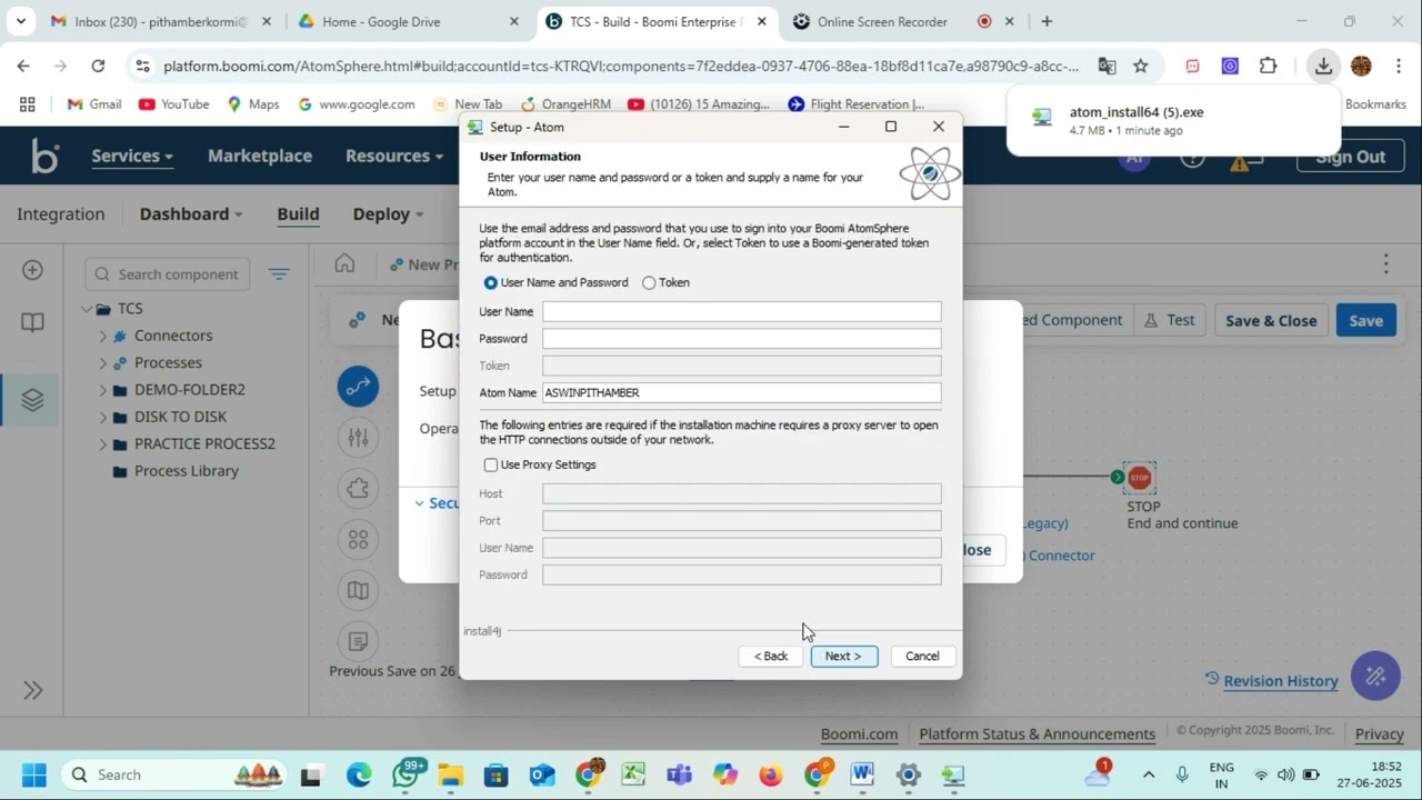 How to Install and Set Up Atom in Dell Boomi  Step by Step Guide