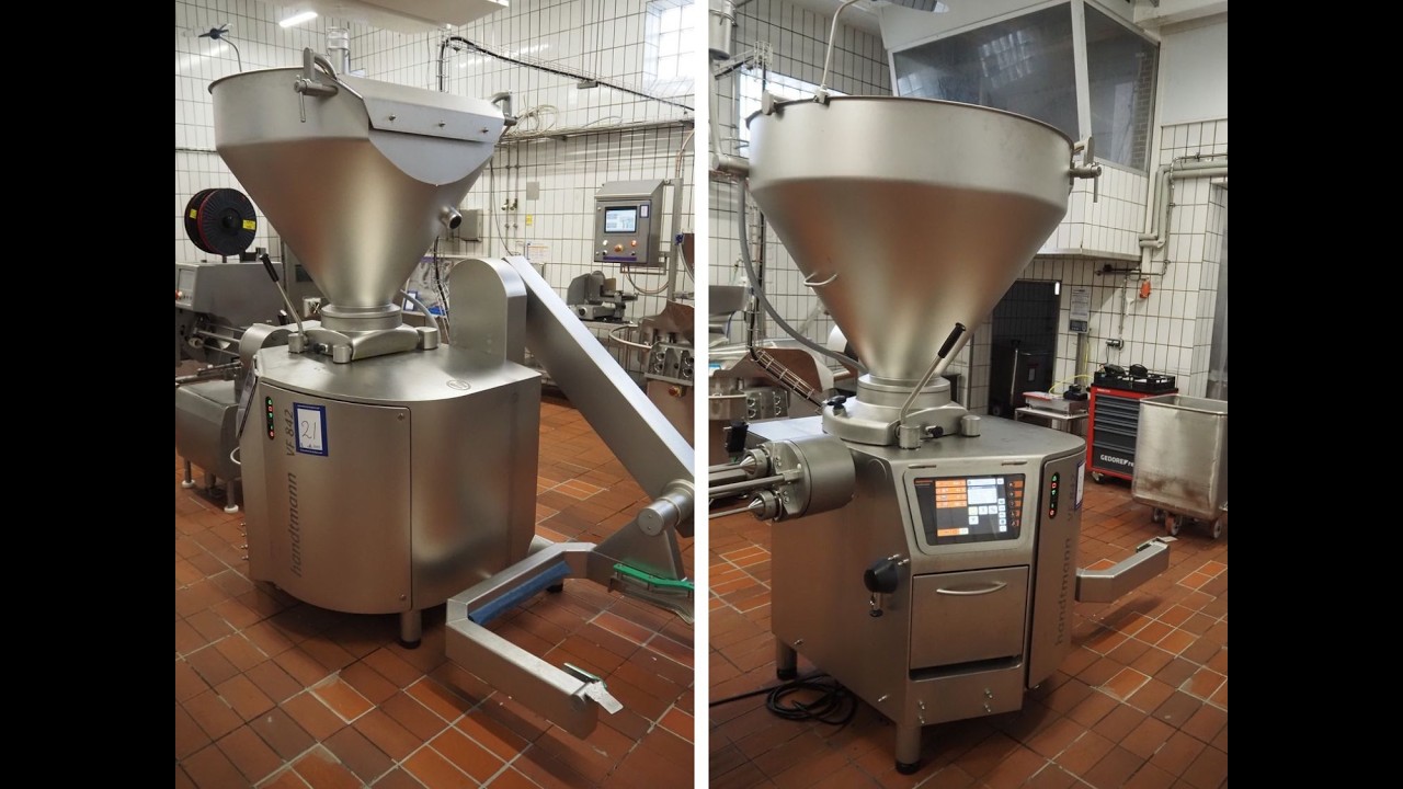 2085-21: Handtmann vacuum filling machine with lifter for meat bins