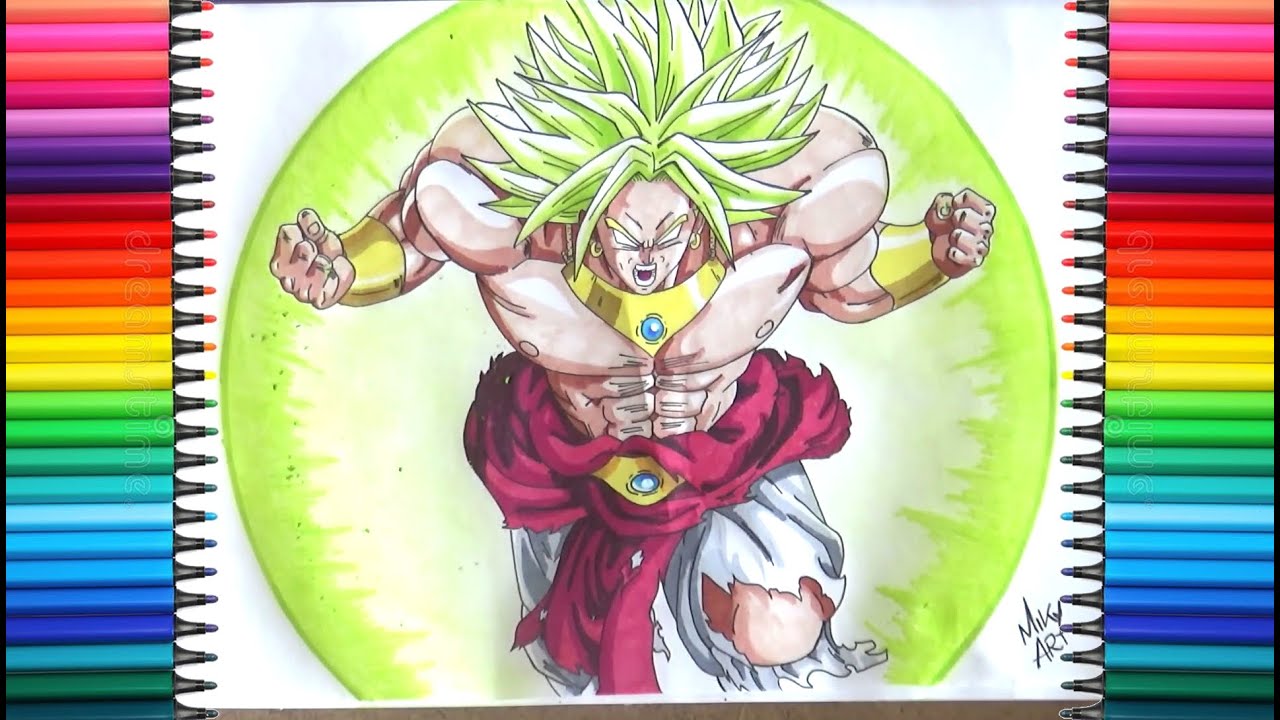 Drawing Broly The Legendary Super Saiyan | Miky Art