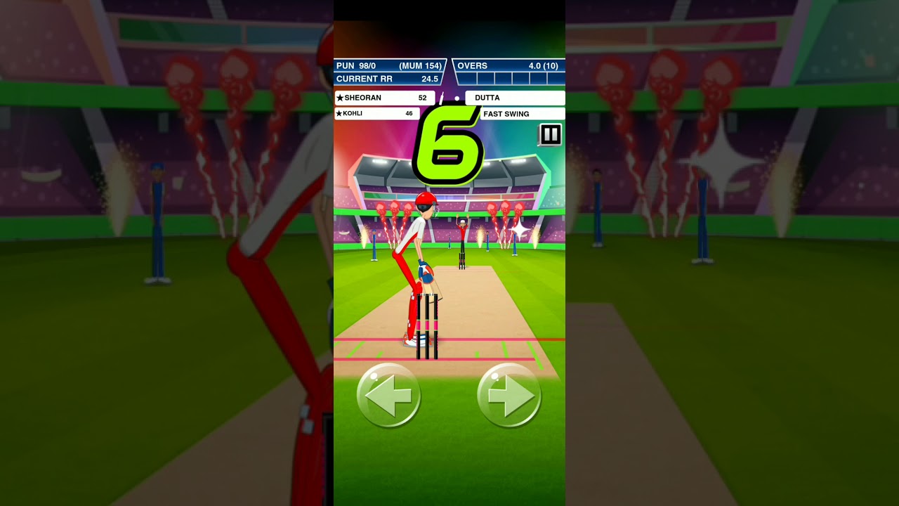 6 sixes in 6 balls to fast swing bowler in Stick Cricket Super League, Perfect over