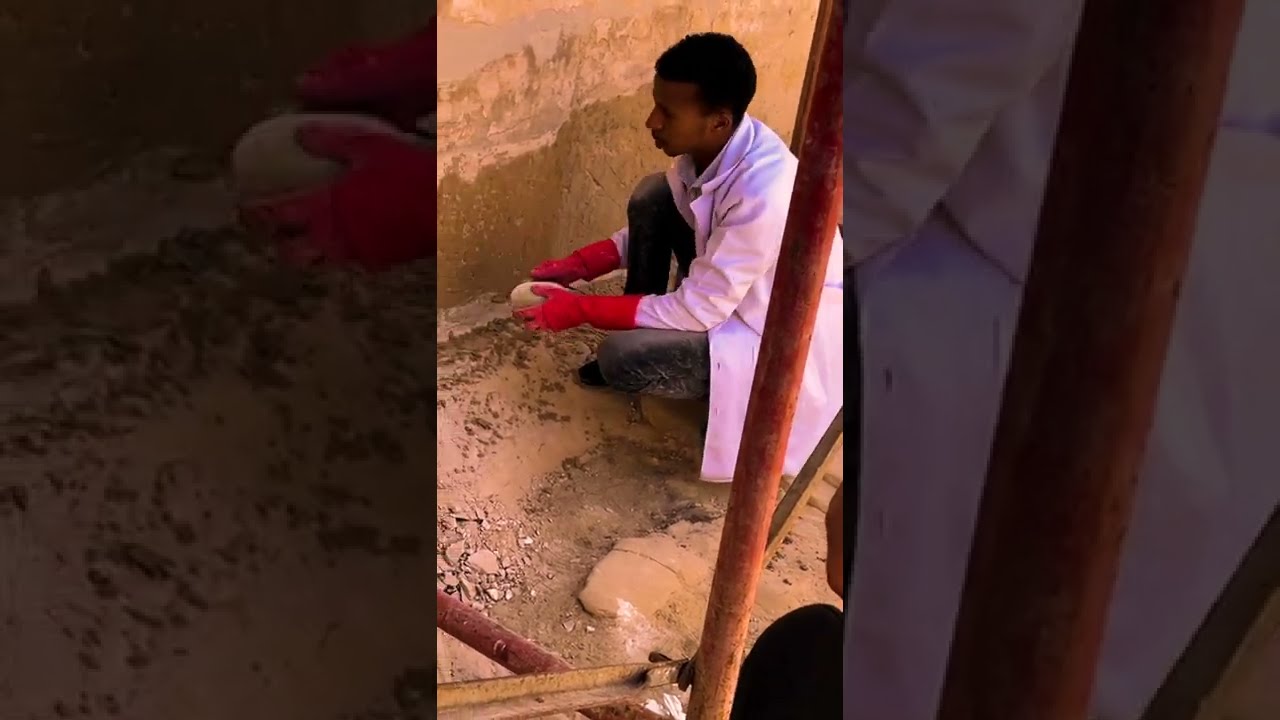 We were invited into an Egyptian dig site.