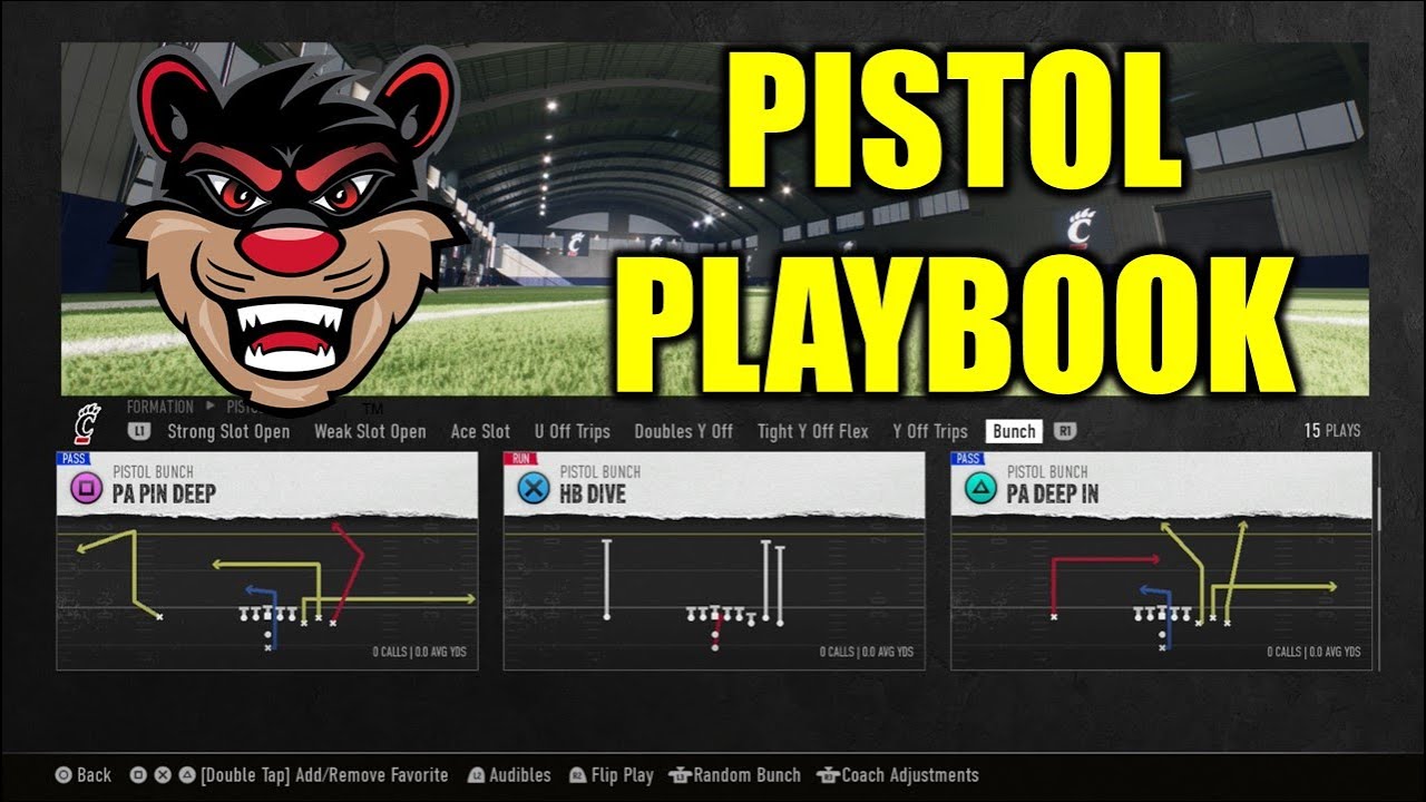 Cincinnati Pistol Playbook Guide | College Football 25