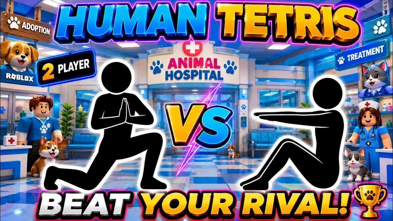 HUMAN TETRIS 1v1 PVP BATTLE ⚔️ #9 | Can You Beat Your Rival? | Immersive Interactive Warm-Up