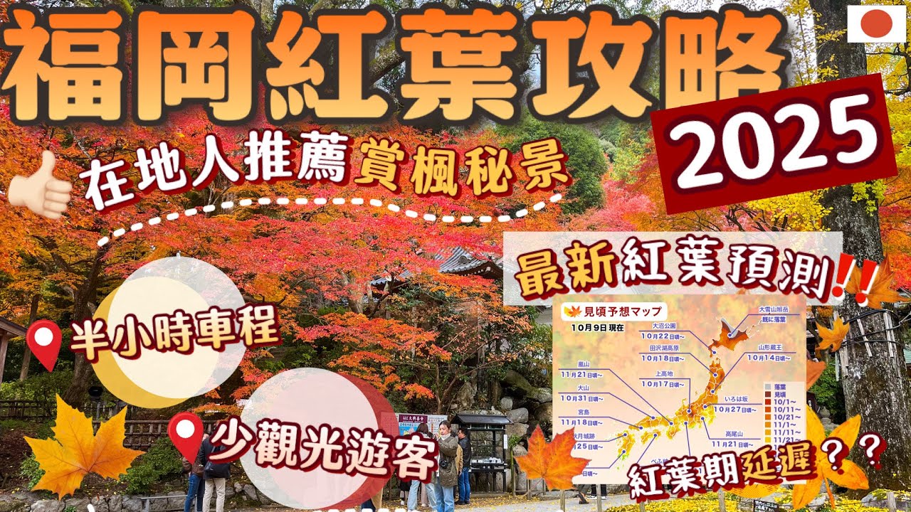 福岡紅葉絕景 | 本地人都會去這賞楓🍁 | 超多影相打卡位 | 錯過要再等一年 | 交通總整理