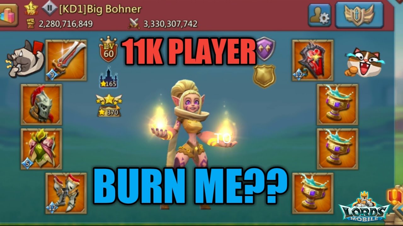 KD2 11K HEROES ATTEMPT TO BURN MY SOLO TRAP !! - Lords Mobile