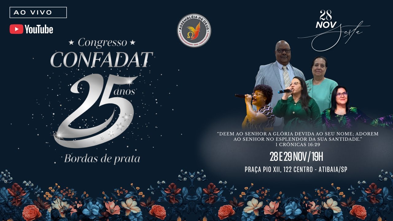 🔥 Congresso CONFRADAT 25 Anos | Bordas de Prata – Abertura Oficial | 28/11 às 19h