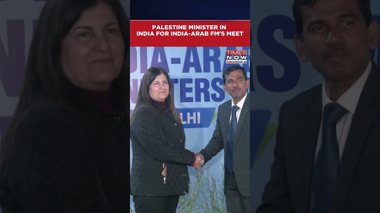 Palestine FM Varsen Shahin Arrives In Delhi For India-Arab Meet #shorts