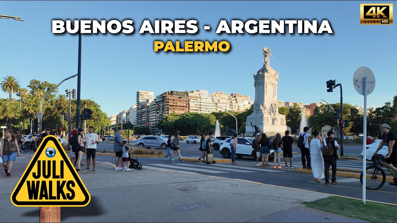 Palermo Summer Parks | Sunny Afternoon in Buenos Aires Walk - by Julián Pascucci