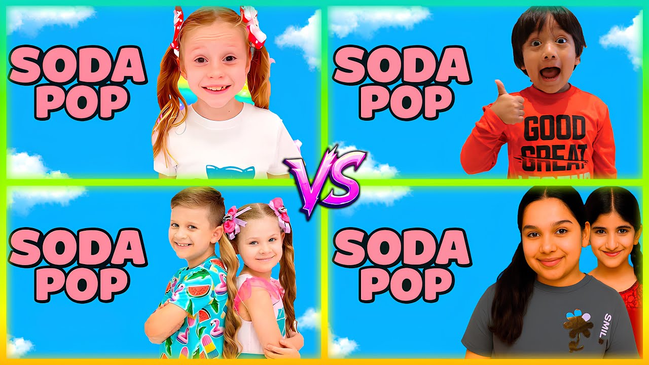 LIKE NASTYA 🆚 RYAN'S WORLD 🆚 KIDS DIANA SHOW 🆚 SHFA x SODA POP 🎶🎵 Who Is Best?